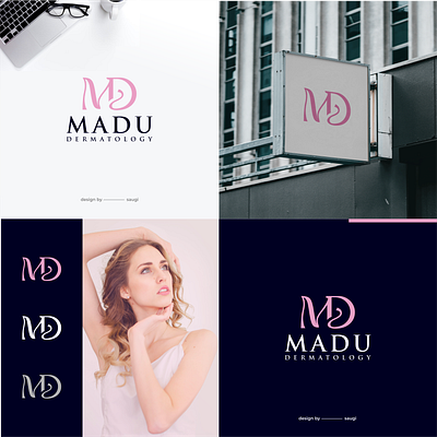 MADU Dermatology branding design graphic design kecantikan logo logo md md logo minimalist technology vector vektor