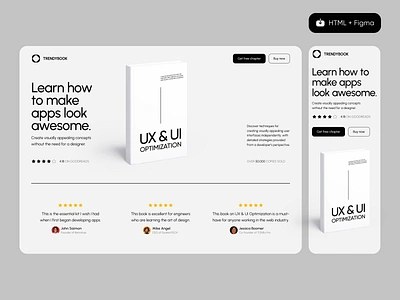 Landing Page Trendybook book clean ui code design book html htmlbook minimalism minimalism ui template template book template website trendybook ui ui book uibook uidesign uiux uxui webdesign website