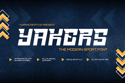 Yakers - Modern Sport Font robot sport