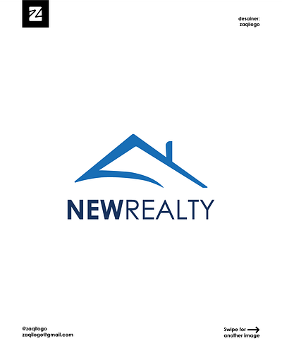 New Realty Logo branding design graphic design home logo logos logotype new realty realty simple simple logo vector