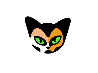 Cat concept animal bold branding cat design eyes geometric green logo logodesign modern pet store