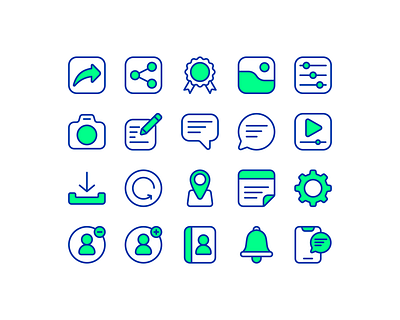 Social Media - Icon Set application developer icon interface logo ui
