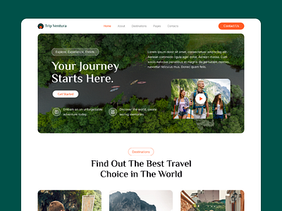 Trip Ventura - Travel Website adventure design idea inspiration interface landingpage travel trip ui ux ventura website