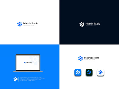 Matrix Studio logo design brand logo design branding icon logo letter logo logo matrix studio logo minimal logo minmal logo modern logo