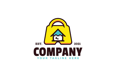 Home Shopping Furniture Logo commerce logo home shoping logo house logo shopping bag logo store logo