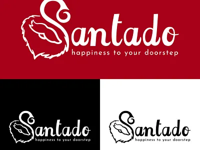Santado branding christmas delivery graphic design illustrator logo santa