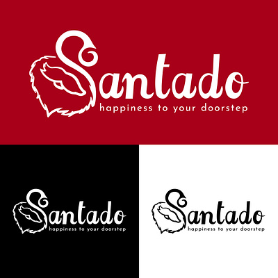 Santado branding christmas delivery graphic design illustrator logo santa