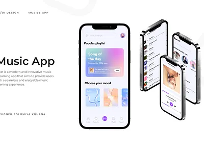 Music App app app design mobile app design music music app ui uiux ux