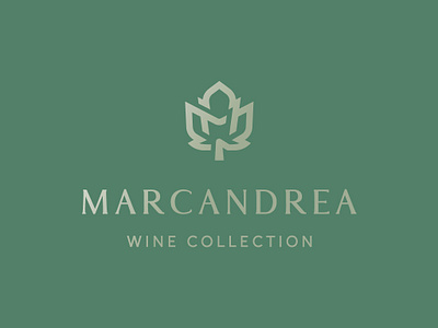 Marcandrea Wine Collection brand branding grape illustration leaf leave logo symbol wine