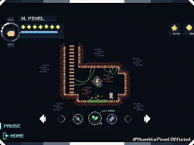 🎁Humble Gift Version 1.1 : Dialogue & Pause System🎁 2d animation asset pack branding graphic design gui humblepixelofficial pixel art png sprites ui unity