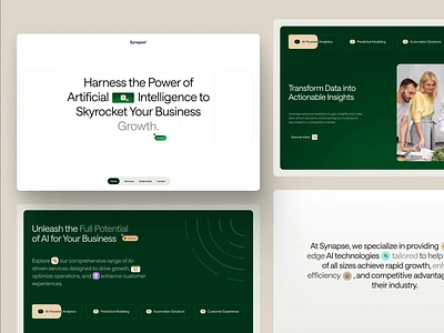 Synapse - AI Business Growth Company Website ai ai business animation app artificial intelligence branding business clean consultant design illustration landing page logo modern motion graphics screen ui ui design ui ux website