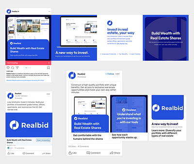 Driving Investment Opportunities: Realbid's Strategic Ads ads app branding design email sms graphic design illustration linkedin logo marketing meta typography ui ux vector