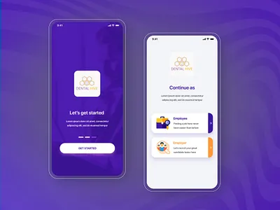 DENTAL HIVE - Mobile Design 3d animation branding graphic design logo motion graphics ui