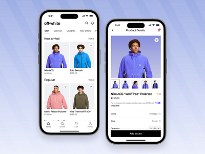 Off-White: A Luxury E-commerce Mobile App Design app design e commerce mobile app design fashion brand fashion mobile app mobile app online store product design shopping app ui ux ux designers