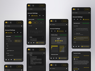 Online marketplace | Account Settings page application e commerce interface marketplace mobile app product ux