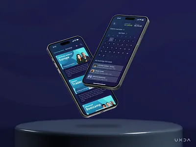 Simplifying Trading Through an Educational Platform app design banking calendar cx dark ui design events finance financial fintech forex forex trading forex trading platform graphic design planner ui user experience user interface ux ux design