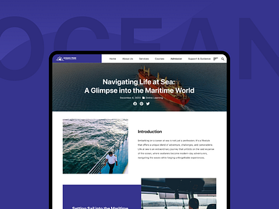 Oceans Pride Web design ocean ui user interface ux design web design