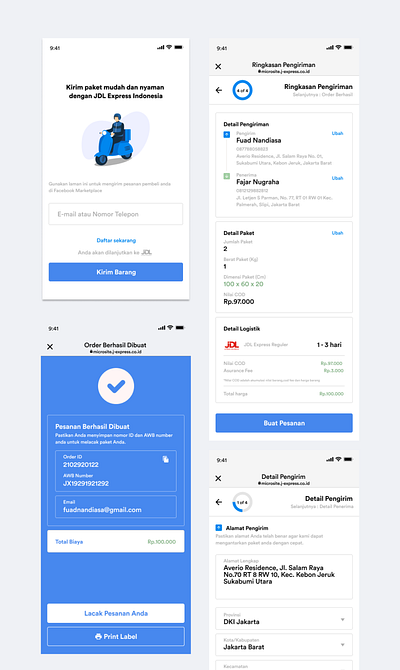 JD x Facebook Order Mechanism android design ios ui user interface ux design web design