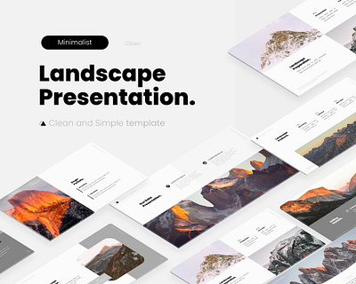 Landscape Presentation Template branding clean marketing simple