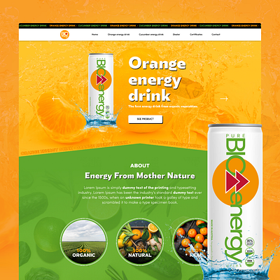 Fruit juices Website 3d animation branding graphic design logo motion graphics ui