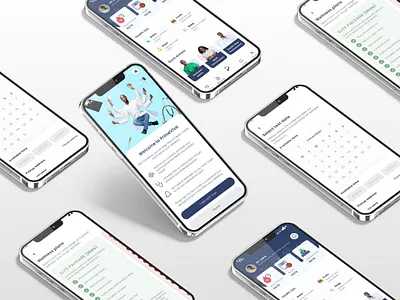 PrimeViva Mobile Application and Web Portal app design figma minimal ui ux
