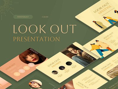 Look Out Presentation Template branding illustration marketing minimalist pastel