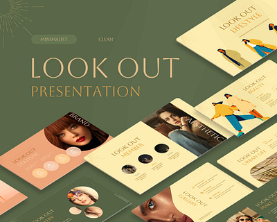 Look Out Presentation Template branding illustration marketing minimalist pastel