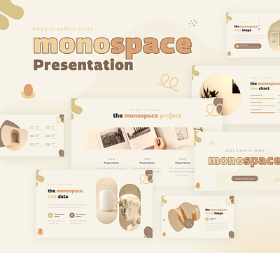 Monospace Presentation Template abstract aesthetic clean marketing