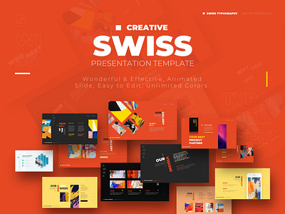 Swiss Presentation Template branding lettering marketing typography