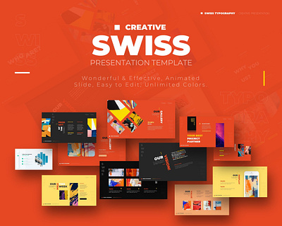 Swiss Presentation Template branding lettering marketing typography