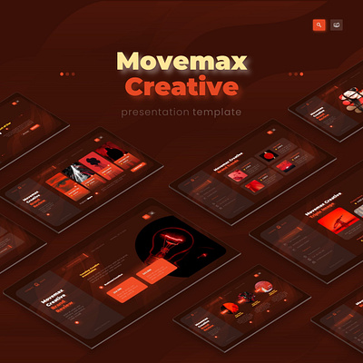 Movemax Creative Presentation Template branding creative gradient marketing movie style