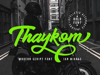Thaykom - Modern Script Typeface poster