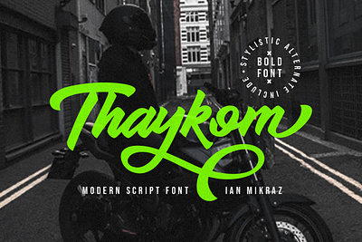 Thaykom - Modern Script Typeface poster