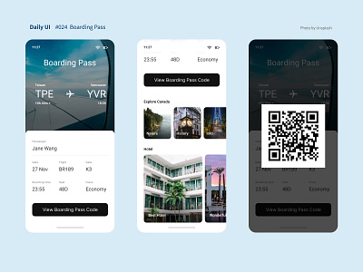 Daily UI #024 Boarding Pass dailyui figma ui