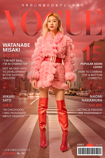 VOGUE Japan: Concept design of Magazine Cover ai artificial intelligence branding concept cover creation design magazine typography vogue