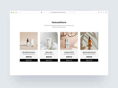 Sleek and Minimalist Product Showcase UI Design branding design ecommere figma illustration minimal modern online ui