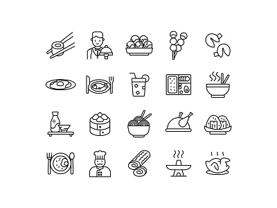 Asian Food Icons asian food food food icon graphicpear icon download icon set vector download vector icon