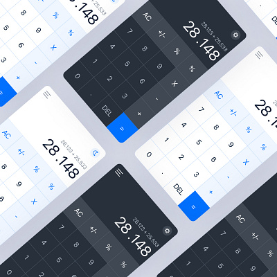 Design elements. Calculator design mobile ux