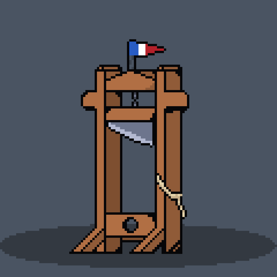 Guillotine animation death french guillotine illustrations pixel art