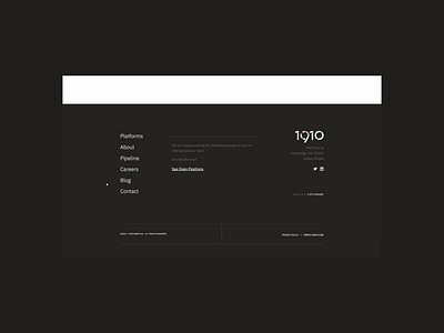 1910 Genetics’ dynamic footer 1910genetics creativedesign designinspiration fiftysevenagency footerdesign interactivewebelements motion webdesign