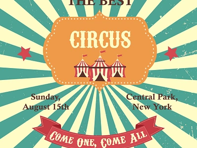 Vintage Circus Poster adobe illustrator adobe photoshop banner branding carnival poster circus poster colors design designer graphic deisgn graphic design graphic designer illustration inspire invitation card poster retro vintage vintage colors vintage poster