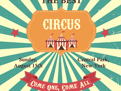 Vintage Circus Poster adobe illustrator adobe photoshop banner branding carnival poster circus poster colors design designer graphic deisgn graphic design graphic designer illustration inspire invitation card poster retro vintage vintage colors vintage poster