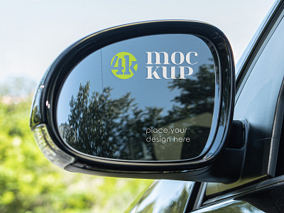 Rearview Mirror Decal advertising auto car detailing free freebie glass logo mirror mockup path rear rearview screen text transport vehicle window