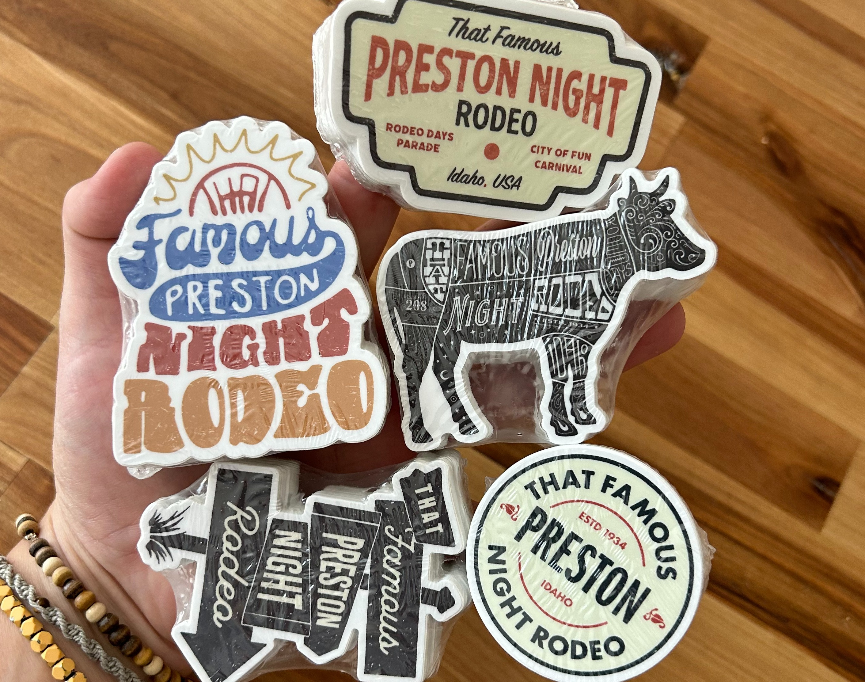 That Famous Preston Night Rodeo apparel design badge design badges graphic design hand lettering illustration lettering merch design t shirt design vector