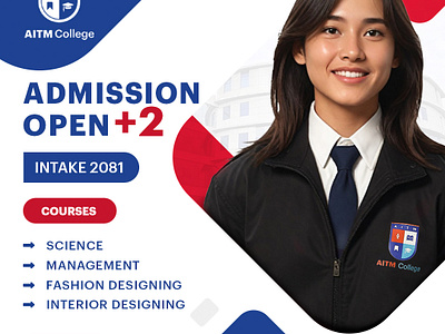 Admission Open +2 Design graphic design