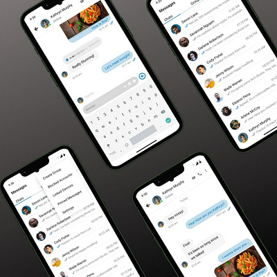 Direct Messaging Mobile UI Design - Daily UI - #013 daily ui direct messaging mobile app mobile ui ui design