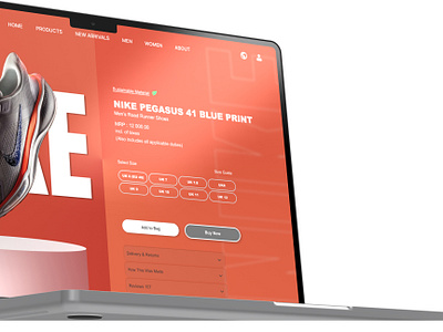 Nike Product Page Ui Design figma nike product page design protyping ui