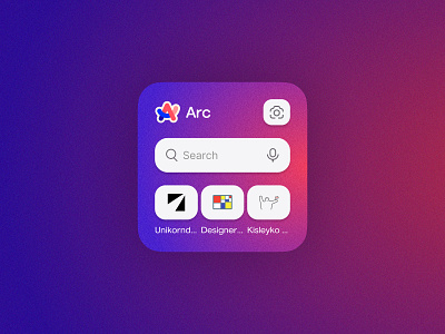 Arc Browser Widget app arc browser search ui ux widget