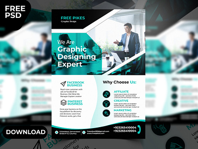 Free PSD Template for Modern Flyer business flyer psd free download modern flyer design modern flyer design inspiration party flyer psd free download