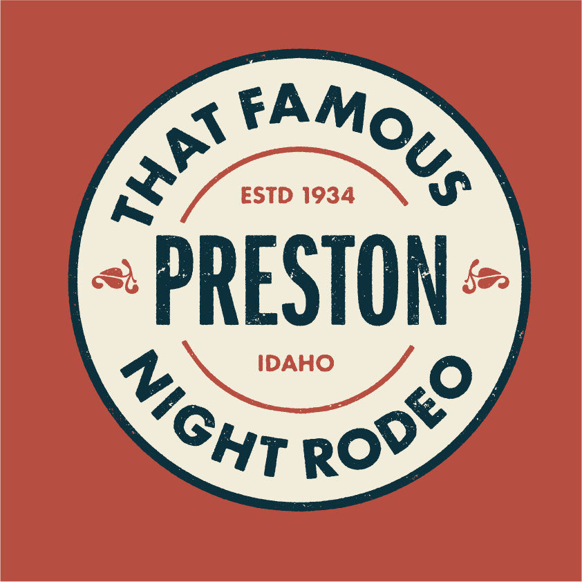 Preston Rodeo Badge affinity designer badge badge design distressed graphic design merch merch design patch design rodeo merch sticker design t shirt design vector vintage western